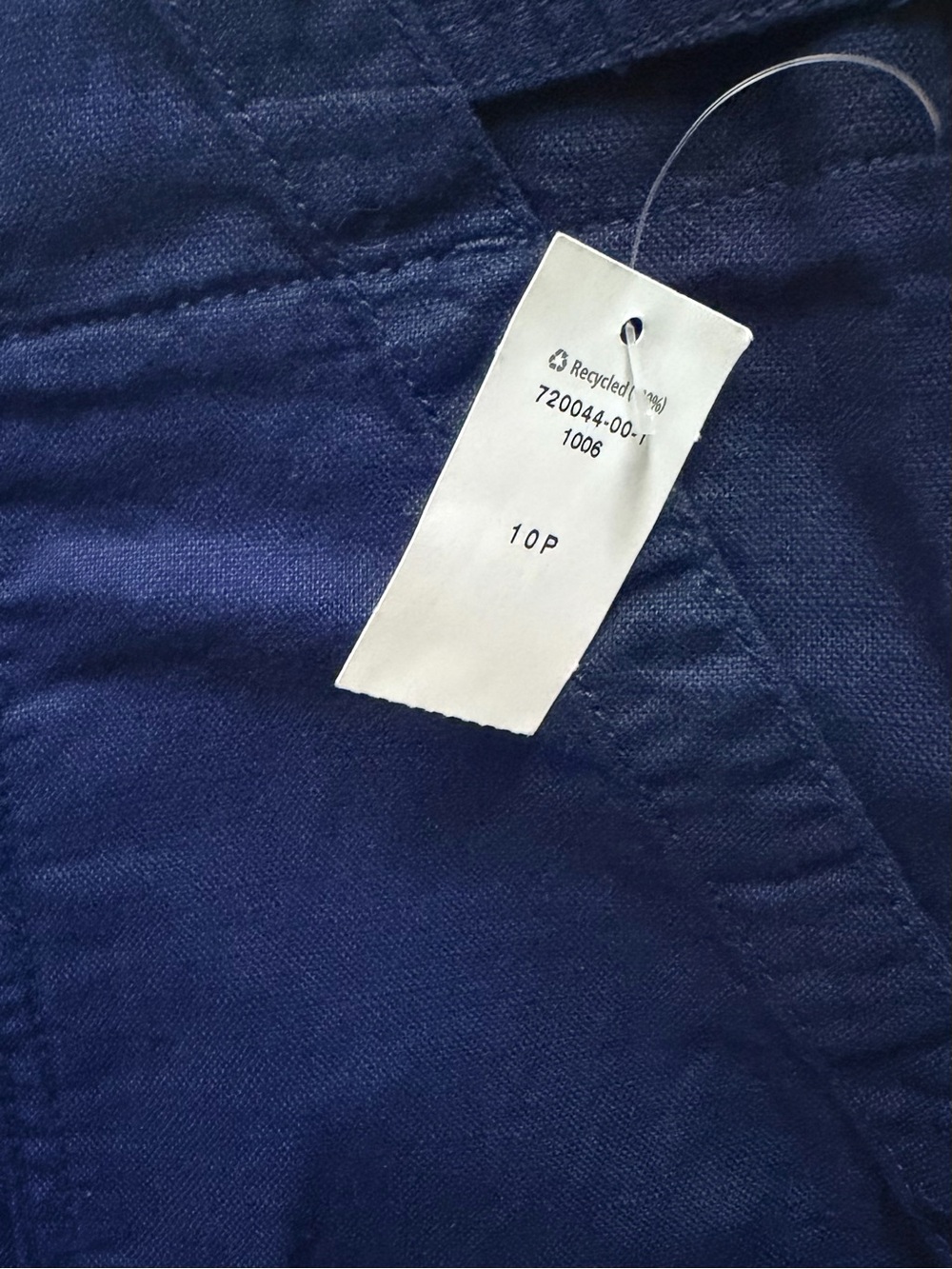 GAP Navy Wide-Leg Linen Blend Tie Waist Pants - Picture 7 of 8